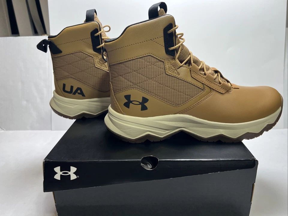 Botas Under Armour Stellar G2 para hombre 6" talla 10 Brn/Wht 3025578-200 Foto 2 de 4