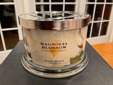 HomeWorx by Harry Slatkin, 4 Wick Candle, 18 oz, Magnolia Blossom, NEW UNUSED