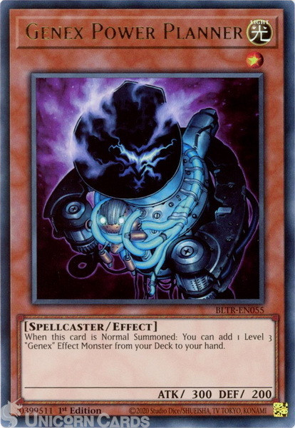 BLTR-EN055 Genex Power Planner : Ultra Rare 1st Edition YuGiOh Card