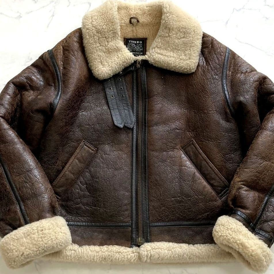 FEDELESS MILITARY INC. 極上 ムートン B-3 羊革 XL FEDELESS MILITARY INC. Sheepskin Mouton Flight Jacket Size L color