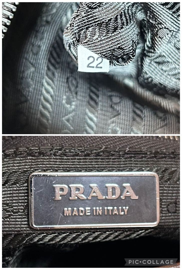 PRADA Shoulder Bag Belt Motif Triangle Plate thumbnail 19