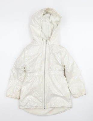 Penelope Mack Mädchen Elfenbein Kapuze Puffer Mantel 5 Jahre Winter Steppjacke