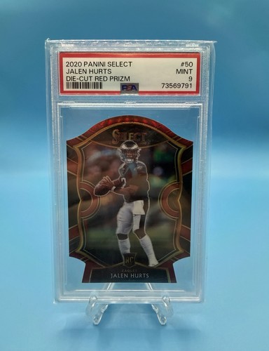 2020 Panini Select Jalen Hurts Eagles RC Red Prizm Die-Cut PSA 9 🔥