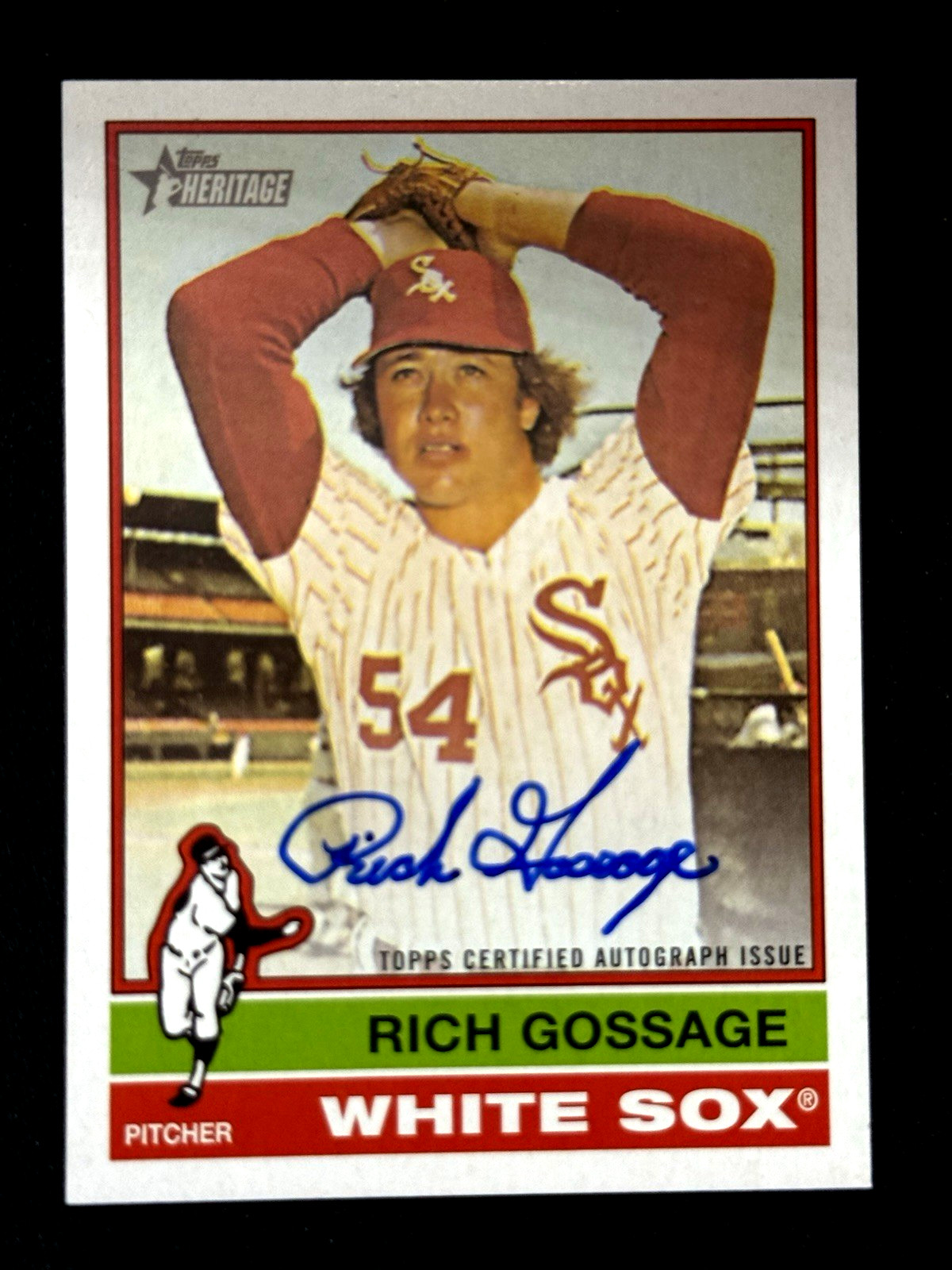 2025 Topps Heritage High Number Rich Gossage Real One Blue Ink Auto