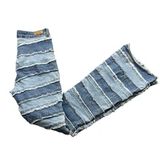 Vince New York Blue Jeans (size tag missing) Frayed Flare Women's