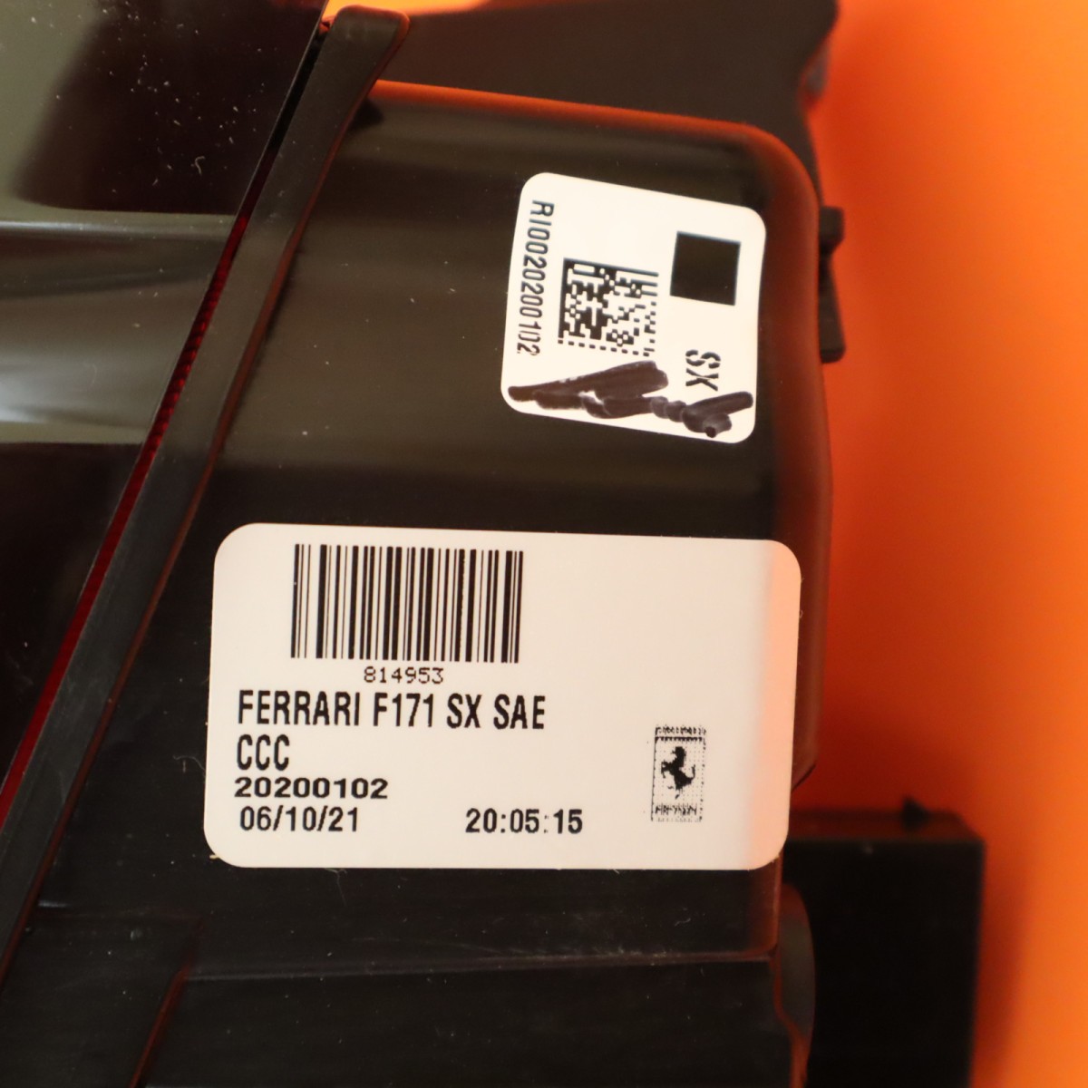 FERRARI 296 TAIL LIGHT LEFT DRIVER  2022 2023 2024 2025 814953 OEM