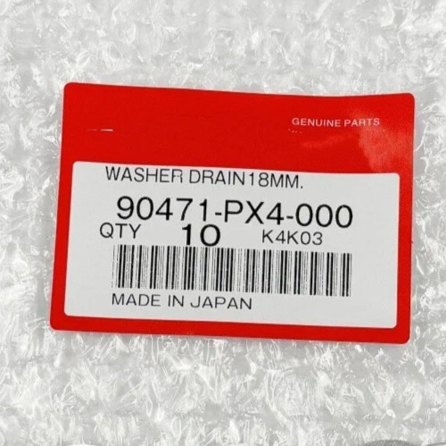 혼다 아큐라 OEM 부품 번호 90471-PX4-000 18mm 변속기 드레인 플러그 크러시 와셔 3개입 (미국 재고) 4
