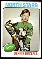 1975-76 Topps Hockey Card Dennis Hextall Minnesota North Stars #310 EX