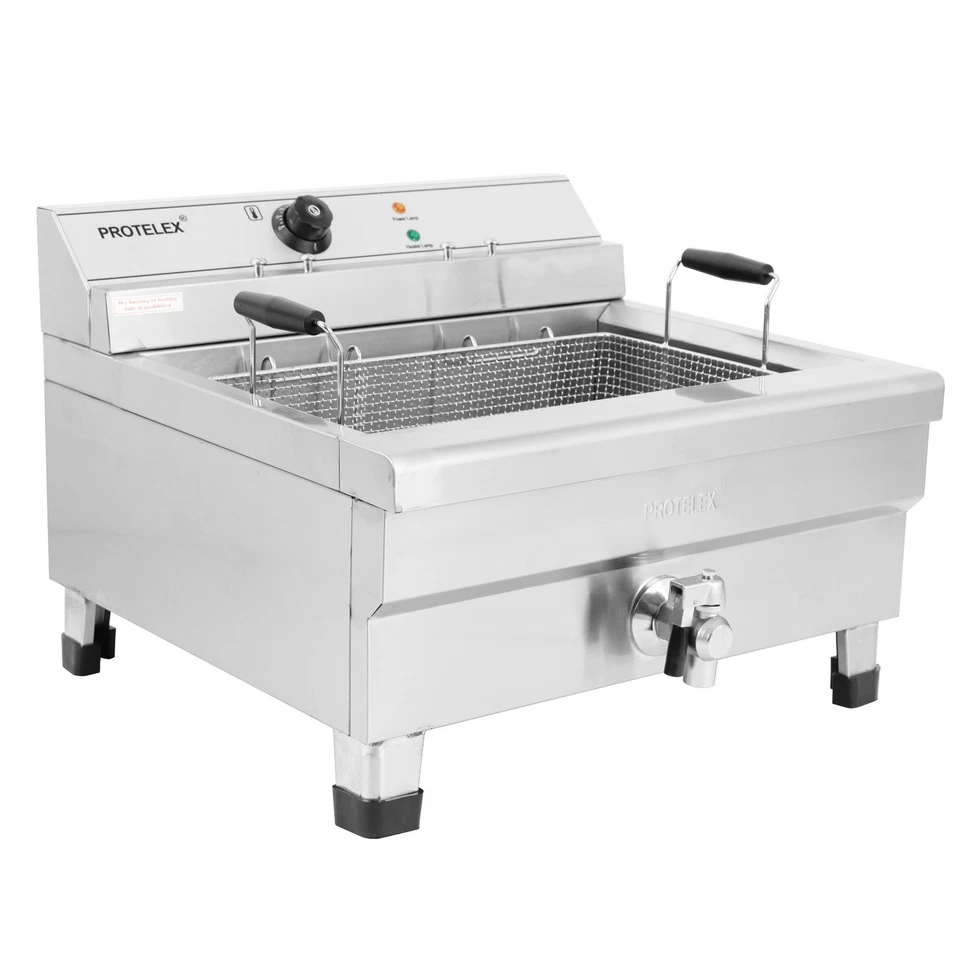 Profi Edelstahl Gastronomie Imbiss Elekto Friteuse Fritteuse Fritöse 20L - Bild 2 von 4