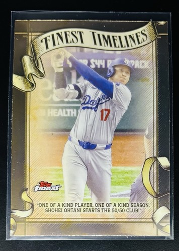 Shohei Ohtani 2025 Topps Finest Timelines Gold #FT-12 Los Angeles Dodgers MVP