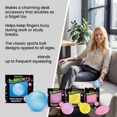 Sensory Squeeze Ball Sport Theme Stress Toy Tension Reduce Calming Toy for Adult