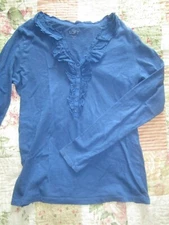 ~Ann Taylor LOFT~ Womens Size Medium Navy Blouse