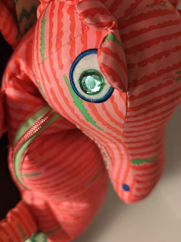 🧸NUEVO SIN ETIQUETAS RARO🧸 MOCHILA Nylon Rosa Cocodrilo Peluche Bolso ¡TAN GENIAL!! Foto 4 de 4