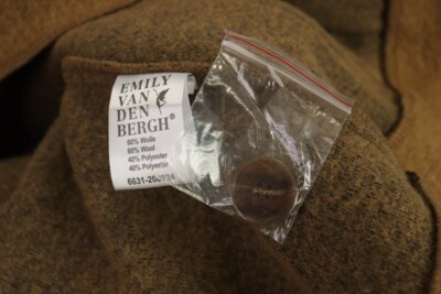 EMILY VAN DEN BERGH Brown Wool Knit Button Blazer Cardigan Size 40