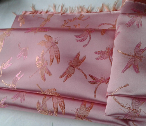 Vintage Satin/Faux Silk/Chinese Damask/Brocade Cloth Dragonfly. 3m. Sew/Crafts - Picture 10 of 21