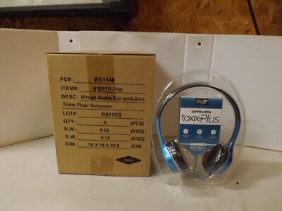 iFrogz Audio-Ear Pollution IFEPTP-TQ0 TOXIX Plus-Turquoise Box of