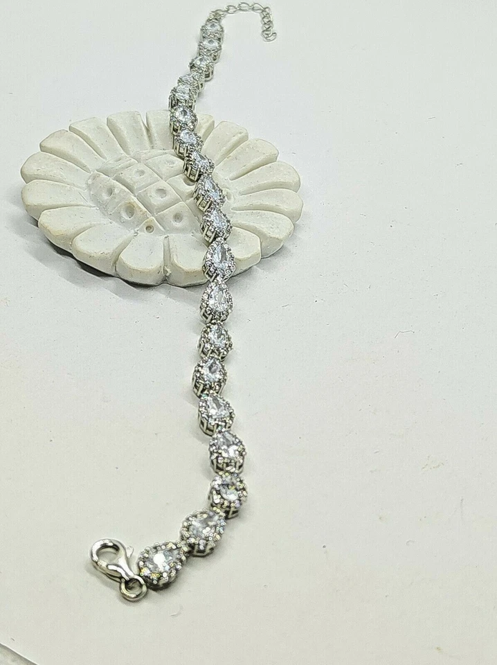 Bracciale argento 925/1000 donna MOD. tennis con pietre zirconi bianco brillante - Immagine 4 di 4