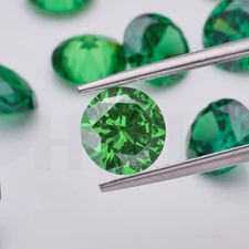 Birthstone Round Green Loose Cubic Zirconia 0.8~15mm 500pcs 5A CZ Stone Jewelry