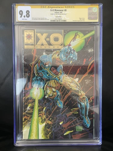 Valiant Comics X-O Manowar #0 Gold Edition 8/1993 CGC 9.8 Signed Joe Quesada
