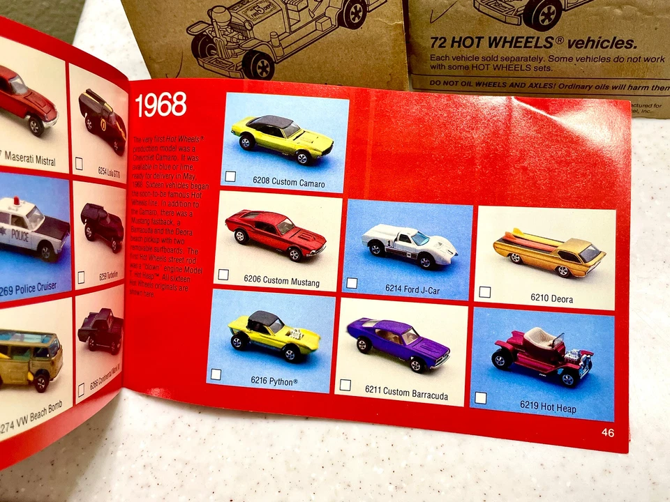 Catálogo Coleccionista Internacional Hot Wheels 1970 De Colección, Catálogo 1982 Pegatinas Foto 4 de 4