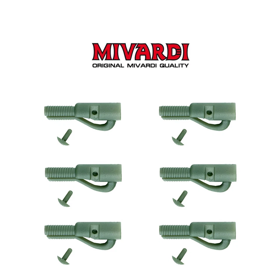 MIVARDI 6 Lead Clips für Karpfen Montagen Safety Clip Set Karpfenangeln Karpfenmontage