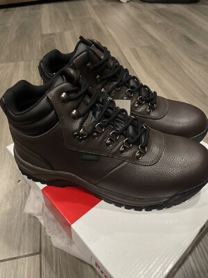 PROPET Cliff Walker M3188 Brown and Black Waterproof Leather Lace Up Boots Shop Brown Mens Propet Cliff Walker Round Toe Hiking Boots  main image 2