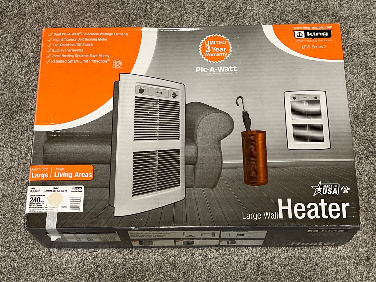 NEW King LPW Series 2 Electric In-Wall Heater 2500-4500W Adjustable Watt  240V 93319326480 | eBay