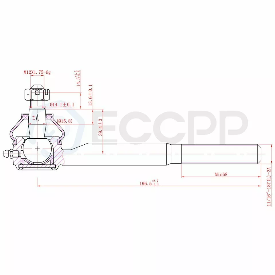 14pcs For 1988-1991 Chevrolet GMC C1500 C2500 Ball Joint Pitman Arm Tie Rod Ends - Изображение 2 из 4