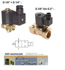 2/2-Wege Électrovanne Laiton Éteint Geöffnet Non Pneumatique Eau Gaz Soupape