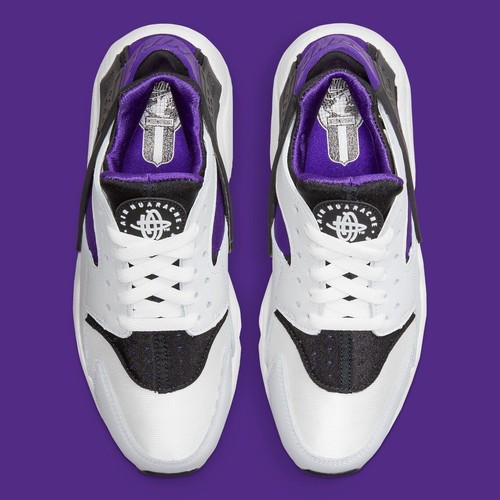 Nike Air Huarache White Purple Casual Shoes Sneakers Womens Size US 8.5 New ✅ - Picture 3 of 14