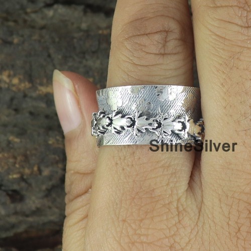 Anillo giratorio de rana, anillo giratorio de plata 925 meditación preocupación pulgar - Imagen 2 de 3