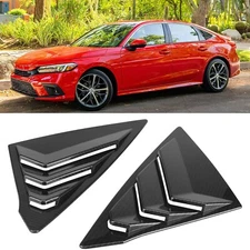 For 2022-2023 Honda Civic with Carbon Framed Quarter Panel Side Window Louver