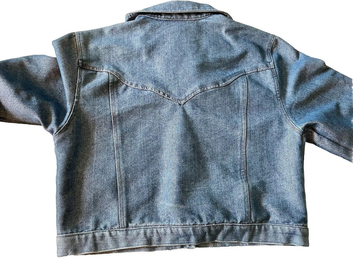 【U LAN】Denim Pad Crop Rider Jacket Denim Pad Crop Rider Jacket - ULAN | 60% - Asian Fashion