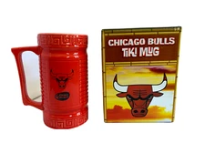 Kick-10 Bud Light NBA Chicago Bulls Island Escape Night Red Tiki Mug 2016