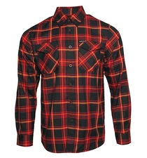 NWT Dixxon x Meshuggah Immutable Black & Orange Plaid Flannel Shirt