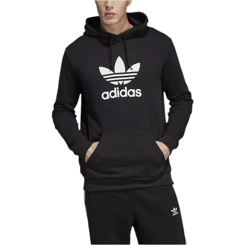 ADIDAS TREFOIL Mens Hoodies Jumpers Casual Logo Top Printed Hooded Sweatshirts - Picture 8 of 11