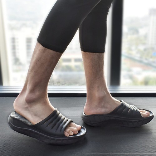 KUAILU Mens Recovery Sandals With Comfortable Plantar Fasciitis Arch  Support, Or | eBay
