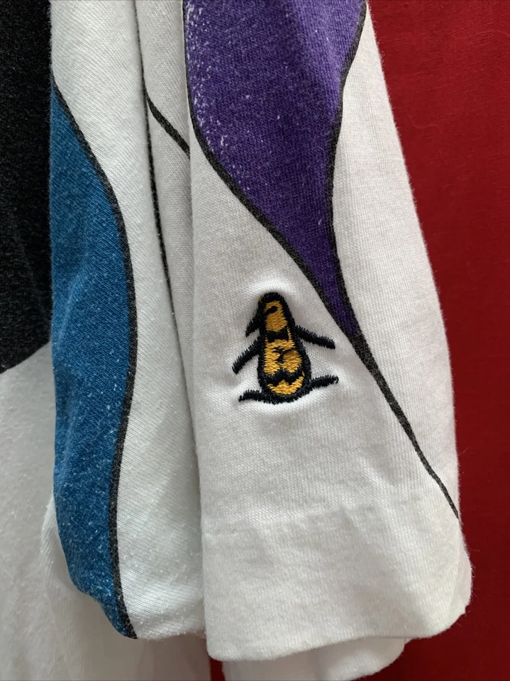 Vtg 90s Grand Slam Tennis Shirt~Lrg~Soft Cotton Blend Challenge Court Print - Image 4 of 4