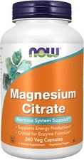 NOW FOODS Magnesium Citrate 240 Veg Capsules