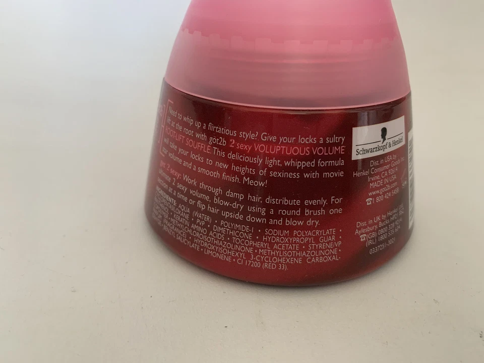 SCHWARZKOPF GOT2B 2 Sexy Voluptuous Volume Root Lift Souffle 6.7 Oz - Image 2 of 4