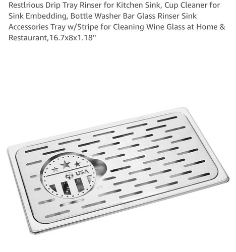 Restlrious Drip Tray Rinser for Kitchen Sink Cup, Glass, Bottle, Pitcher Rinser - Picture 3 of 3
