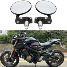 Motorcycle 7/8" Bar End Rearview Mirrors For Honda CB650R CB1000R CB125R CB650F