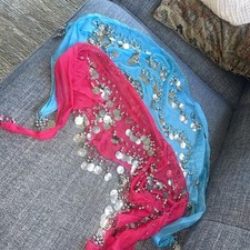 2 Belly Dance Costume Hip Scarves