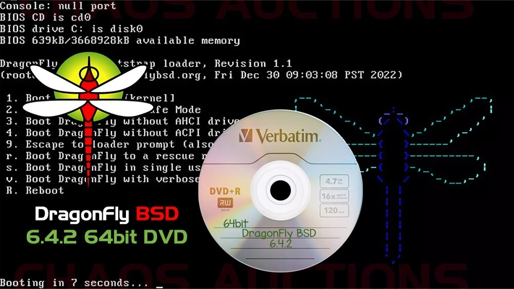 DragonFlyBSD 6.4.2 64bit DVD