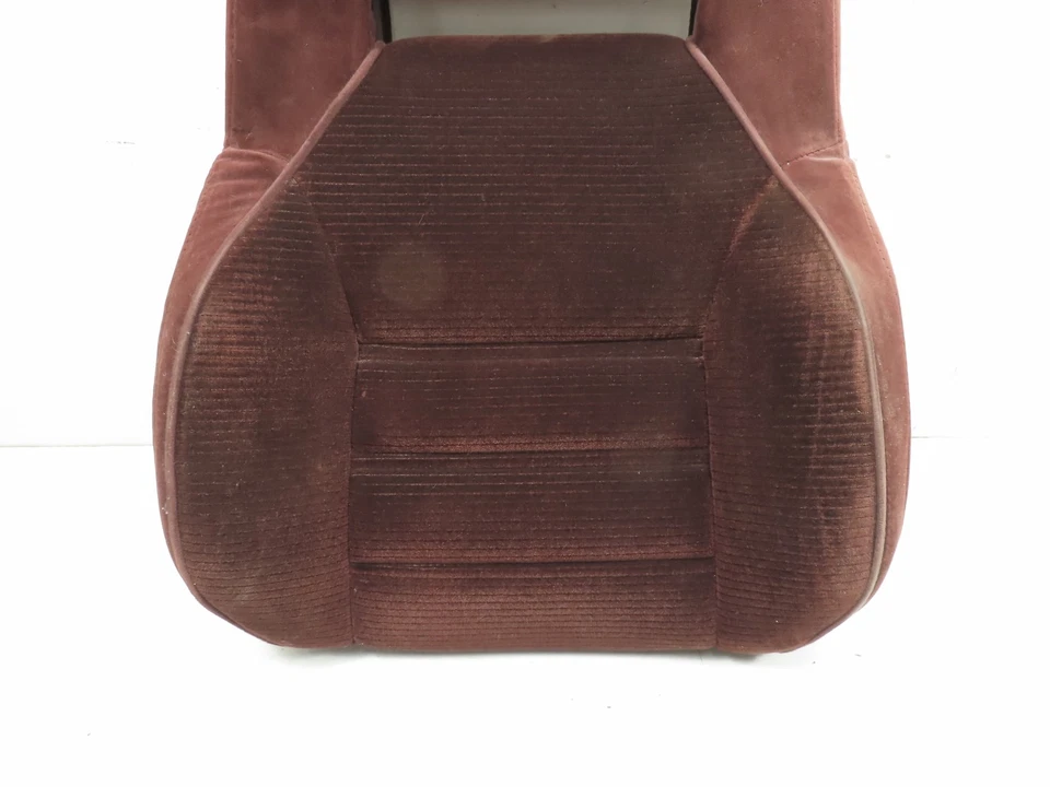 Cojín de asiento 87 Toyota Supra MK3 #1303, respaldo eléctrico izquierdo tela granate Foto 3 de 4