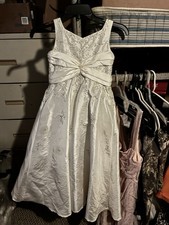 Mori Lee By Madeline Gardner Dress Size 9/10 White Flower Girl NWT Never Worn