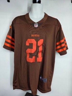 Nike Denzel Ward Cleveland Browns #21 Jersey Mens M Medium Brown NFL Player