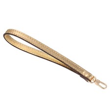 Leather Wristlet Strap, 7.48" Hand Wrist Lanyard Bag Chain, Bronze Gold