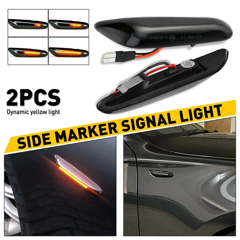 Juego de 2/3 luces de señalización delanteras laterales parachoques par izquierdo derecho para BMW E82 E88 E90 Foto 2 de 4