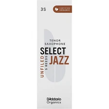 D'Addario Woodwinds Select Jazz, Tenor Saxophone Reeds - Unfiled,Box of 5 3S